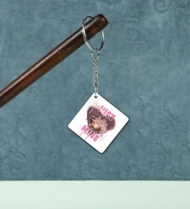 Romantic Just Mine Couple Gift Printed Keychain Pack of 2