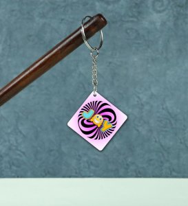 Simple and Elegant Joy Message Printed Keychain Pack of 2