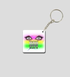 Minimalist Your Again Text Design Printed Keychain Pack of 2