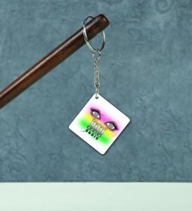 Minimalist Your Again Text Design Printed Keychain Pack of 2