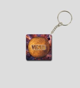 Artistic Venus Planet Illustration Printed Keychain Pack of 2