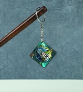 Sustainable Earth Concept in Stylish Print Printed Keychain Pack of 2