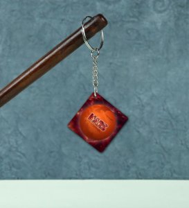 Futuristic Mars Space Theme Printed Keychain Pack of 2