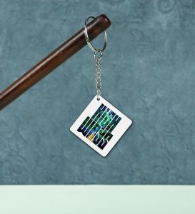 High Vibration Scenic Path Art Printed Keychain Pack of 2