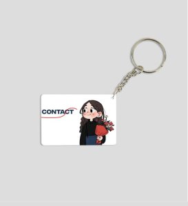 Eye Contact That Sparks Romance Printed Couple Keychain Pack of 2