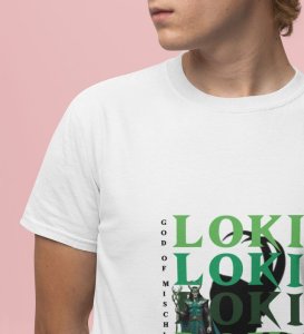 The Art of Illusion: Multi Layered Graphic Printed White T-Shirt