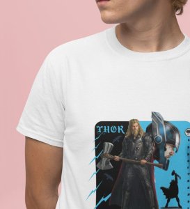 Call of the Hammer: Norse Legend Graphic Printed White T-Shirt