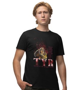 Bound by Duty: The Warrior's Choice Graphic Printed Black T-Shirt for Men