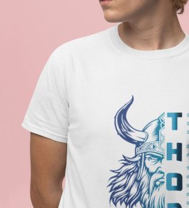 Hammer of the Storm: Bringer of Thunder Graphic Printed White T-Shirt for Men