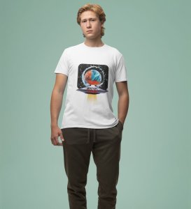 Hydro Planet: Water on Mars Graphic Printed White T-Shirt