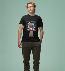 Hydro Planet: Water on Mars Graphic Printed Black T-Shirt