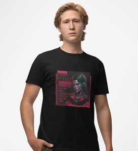 Neon Mindset: No Fear of Machines Graphic Printed Black T-Shirt