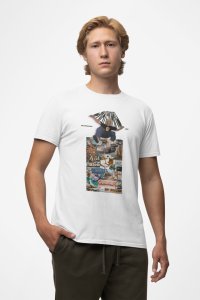 90s Skate Era: Rollin' Through Memories Graphic Printed White T-Shirt