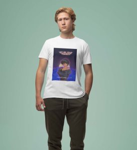 Cyber Crush: Midnight Talk Graphic Printed White T-Shirt