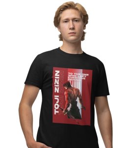 Lone Blade: Left Everyone Behind Graphic Printed Black T-Shirt