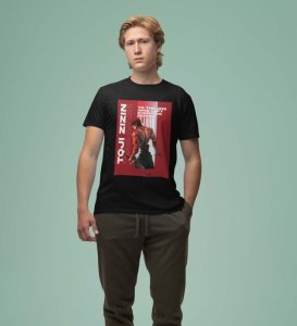 Lone Blade: Left Everyone Behind Graphic Printed Black T-Shirt