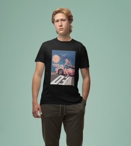 Urban Pulse: Girl Racer Tokyo Graphic Printed Black T-Shirt