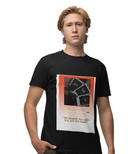 Stay With Me: Fading Moments Graphic Printed Black T-shirt