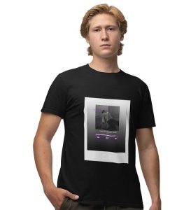 Waiting in Stillness: The Space Between Us Graphic Printed Black T-shirt
