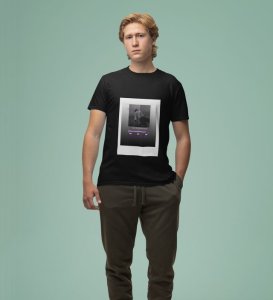 Waiting in Stillness: The Space Between Us Graphic Printed Black T-shirt