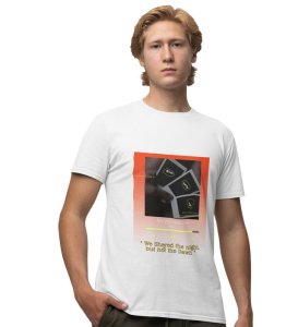 Stay With Me: Fading Moments Graphic Printed White T-shirt