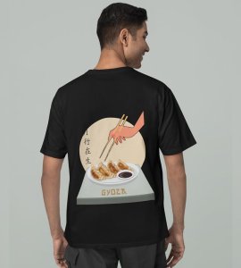 From Pan to Soul: Gyoza Edition Graphic Printed Black T-shirt