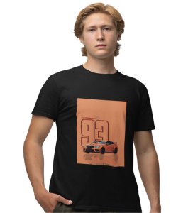 Edge of Speed : Born to Race Graphic Printed Black T-Shirt