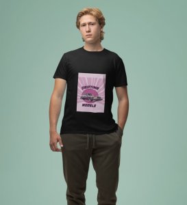 Smoke Shift : Drift Mode Graphic Printed Black T-Shirt