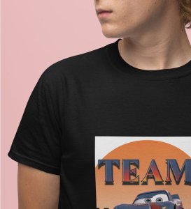 Gear Shift : Squad 65 Style Graphic Printed Black T-Shirt