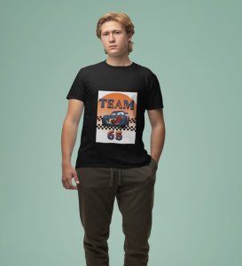 Gear Shift : Squad 65 Style Graphic Printed Black T-Shirt