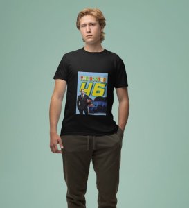Speed Legend : The 46 Legacy Graphic Printed Black T-Shirt