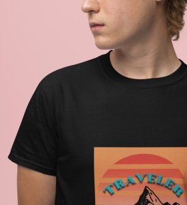 Wander More : Infinite Adventures Graphic Printed Black T-Shirt