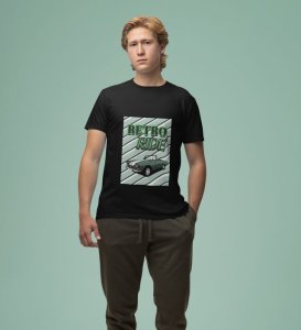 Speed Revival : Retro Ride Enthusiast Graphic Printed Black T-Shirt