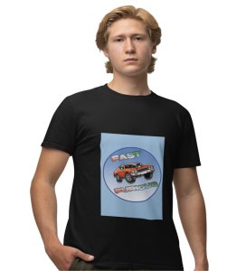 Quick Shift : Furious Racer Graphic Printed Black T-Shirt