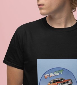 Quick Shift : Furious Racer Graphic Printed Black T-Shirt