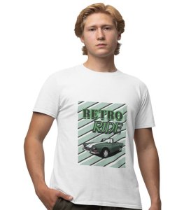 Speed Revival : Retro Ride Enthusiast Graphic Printed White T-Shirt