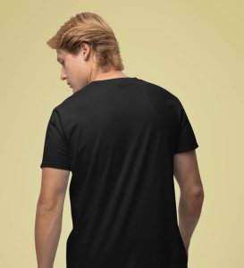 Orange City & Temple Tranquility: Nagpur's Divine Spirit Graphic Printed Black T-Shirt for Men