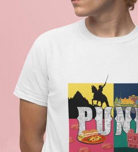 Legacy of Forts, Spice of Misal: Pune's Cultural Fire Graphic Printed White T-Shirt for Men