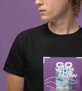 Flow Racer : 4X4 Drift Darling Graphic Printed Black T-Shirt