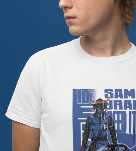 Samurai Rush : Blade of Speed Graphic Printed White T-Shirt