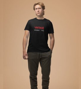 Mumbai Landmark: CSMT Print Graphic Printed Black T-Shirt