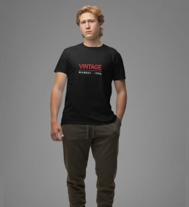 Luxury of Hotel: Mumbai Charm Design Graphic Printed Black T-Shirt