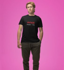 Flora Fountain: Design of Elegance Graphic Printed Black T-Shirt