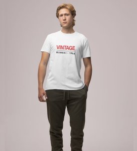 Beauty of Mumbai: in Yellow Black Taxi Graphic Printed White T-Shirt