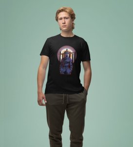 Silent Shadows : Walking the Line Between Light and Darkness Graphic Printed Black T-Shirt