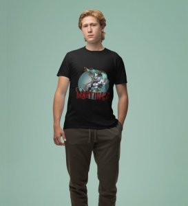 Street King : Martinez in Overdrive Graphic Printed Black T-Shirt