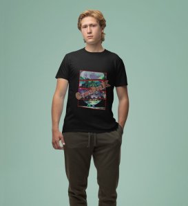 Cyber Rebels : Chronicles from the Edge Graphic Printed Black T-Shirt