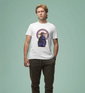 Silent Shadows : Walking the Line Between Light and Darkness Graphic Printed White T-Shirt