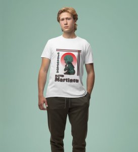 Ghosts of the Net : David Martinez Graphic Printed White T-Shirt