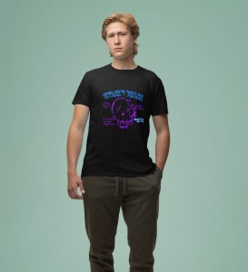 Streets Never Sleep: Graphic Printed Black T-Shirt